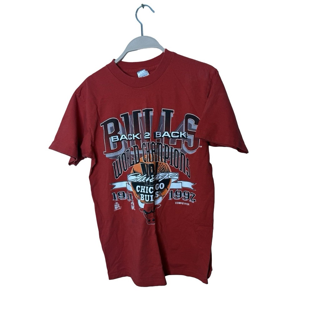 Vtg 90s Chicago Bulls 1991-1992 World‎ Champions T Shirt  NBA Basketball M delta
